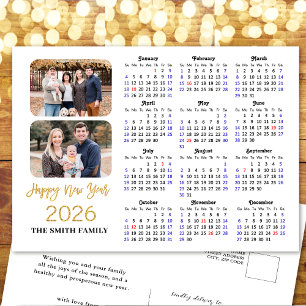 Cartes Pour Fêtes Annuelles 2025 Calendrier Parties scintillant moderne Black 