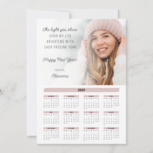 Cartes Pour Fêtes Annuelles 2025 Calendrier Photo Motivational (Devant)