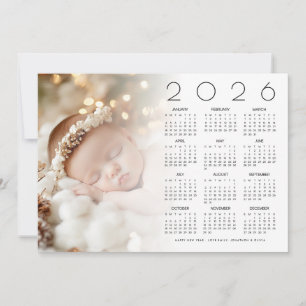 Cartes Pour Fêtes Annuelles 2025 Calendrier Photo Overlay Bébé Bonne année