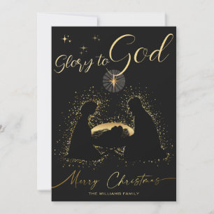 Cartes Pour Fêtes Annuelles 2026 Calendrier Nativité Manger Gloire à Dieu Scri