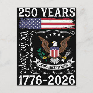 Cartes Pour Fêtes Annuelles 250 ans 1776 2026 semiquincentenaire usa aigle a