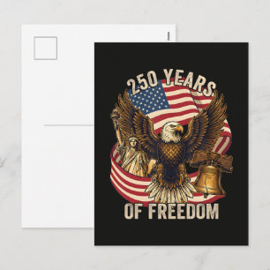 Cartes Pour Fêtes Annuelles 250 Ans Américain 1776-2026