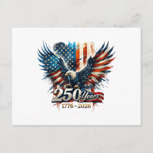 Cartes Pour Fêtes Annuelles 250 Ans d'Amérique Anniversaire 250e Indépendance 