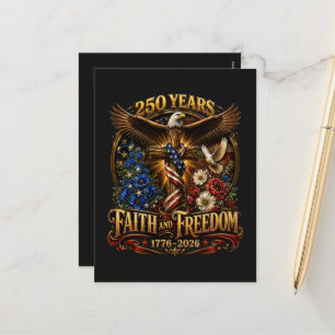 Cartes Pour Fêtes Annuelles 250 Ans De Foi Et De Liberté Amérique