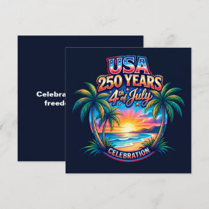Cartes Pour Fêtes Annuelles 250e anniversaire d'Amérique USA Palm Beach