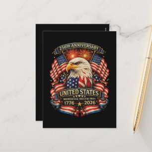 Cartes Pour Fêtes Annuelles 250e anniversaire de l'indépendance des États-Unis