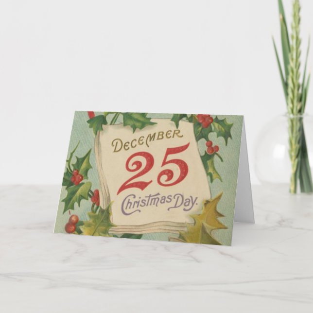 Cartes Pour Fêtes Annuelles 25 décembre Jour de Noël (Devant)