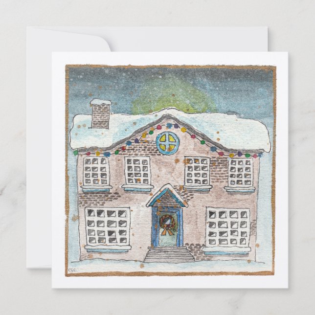 Cartes Pour Fêtes Annuelles 25 Porte de Noël (Devant)