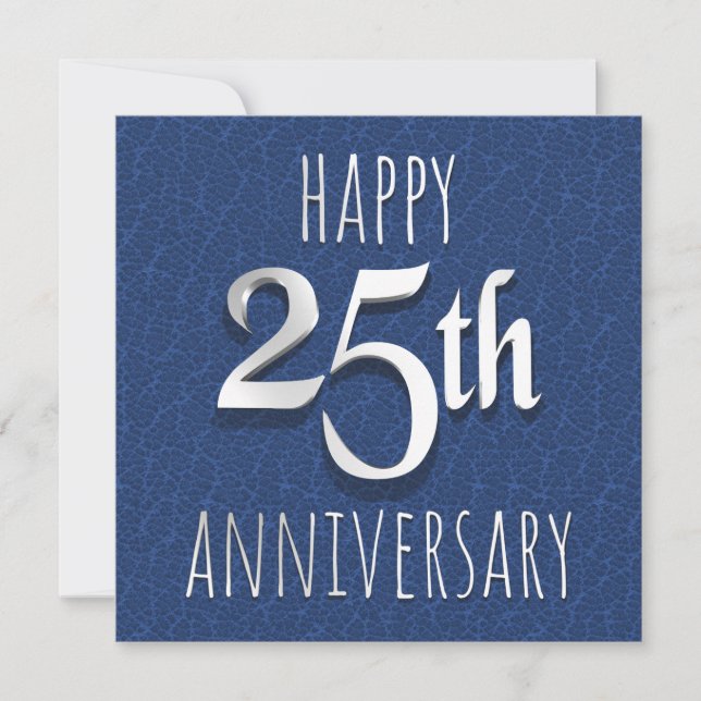 Cartes Pour Fêtes Annuelles 25e anniversaire (Devant)