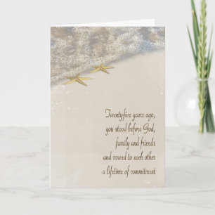 Cartes Pour Fêtes Annuelles 25e anniversaire de Starfish