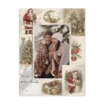 2 Photo Collage Joyeux Noël Fêtes Vintage