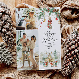 Cartes Pour Fêtes Annuelles 2 Photo Happy Holidays Jote Carolers Winter Scene