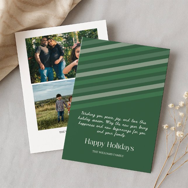 Cartes Pour Fêtes Annuelles 2 Photo Holiday Card (Créateur téléchargé)