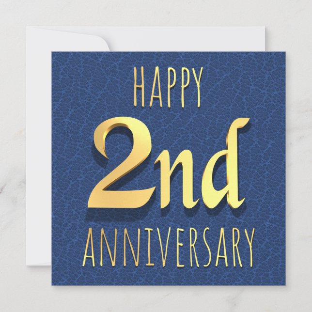 Cartes Pour Fêtes Annuelles 2e anniversaire (Devant)