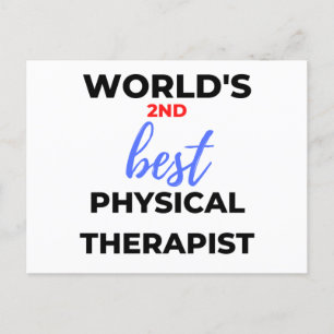 Cartes Pour Fêtes Annuelles 2e meilleur physiothérapeute au monde 2