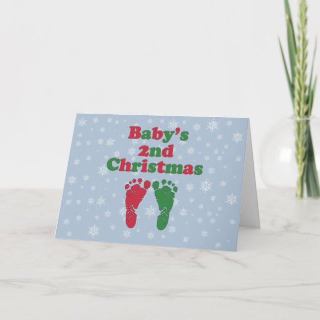 Cartes Pour Fêtes Annuelles 2e Noël du bébé (Devant)