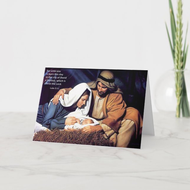 Cartes Pour Fêtes Annuelles 2h11 de nativité/Luc (Devant)