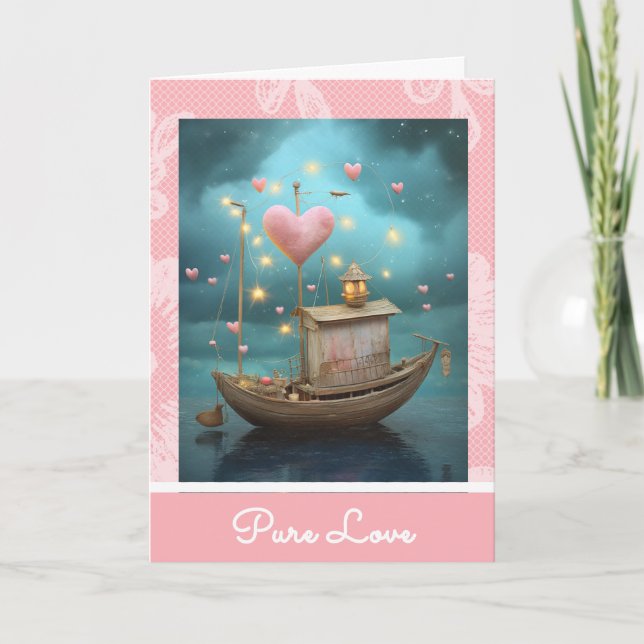 Cartes Pour Fêtes Annuelles *~* 33 AP51 Love Boat Hearts Romantique Valentine (Devant)