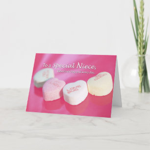 Cartes Pour Fêtes Annuelles 3543 Valentine Coeur Candy Nièce