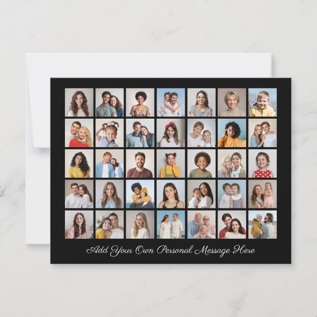 Cartes Pour Fêtes Annuelles 35 Photo Collage Ajoutez Votre Propre Salutation (Devant)