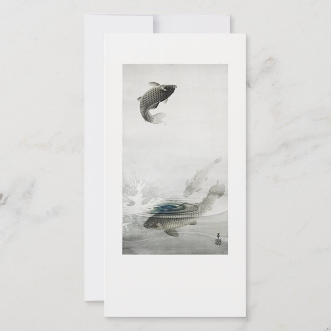 Cartes Pour Fêtes Annuelles 3 carpes (Devant)