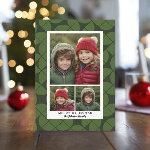Cartes Pour Fêtes Annuelles 3 Collage photo - MCM arch motif Christmas Green