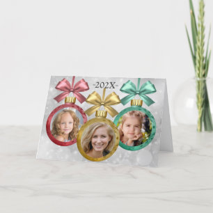 Cartes Pour Fêtes Annuelles 3 Photo Arbre de Noël Ornements