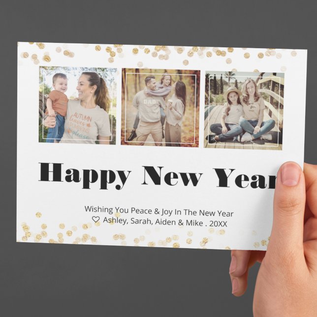 Cartes Pour Fêtes Annuelles 3 Photo Bonne Nouvelle Année (Créateur téléchargé)