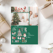 3 Photo C'est la Saison Rétro Vert Noël