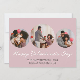 Cartes Pour Fêtes Annuelles 3 photo Collage rond valentines jour couple