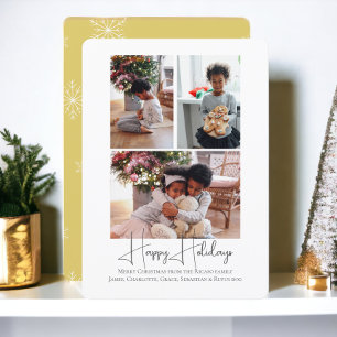Cartes Pour Fêtes Annuelles 3 Photo Joyeuses Fêtes de Noël