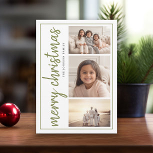 Cartes Pour Fêtes Annuelles 3 Photo Moderne Calligraphie Minimale