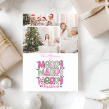 3 Photo Pink Green Joyeux Noël