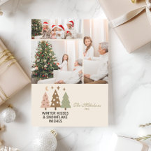 3 Photo Retro Winter Kisses & Snowflake Wiss