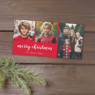 Cartes Pour Fêtes Annuelles 3 Photo - Simply Red Holly - Joyeux Noël
