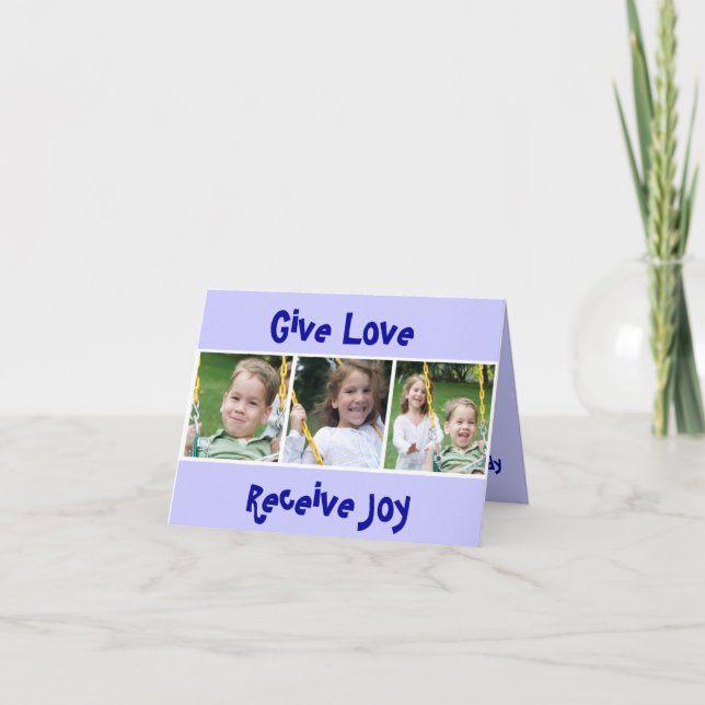 Cartes Pour Fêtes Annuelles 3 THOMASES, Donne L'Amour, Reçois La Joie (Devant)