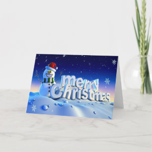 Cartes Pour Fêtes Annuelles 3d merchristmas and happy new year