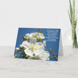 Cartes Pour Fêtes Annuelles 3h16 de John de fleurs de sauveur d'écriture
