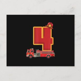 Cartes Pour Fêtes Annuelles 4 Anniversaire Cadeaux Garçon Pompier