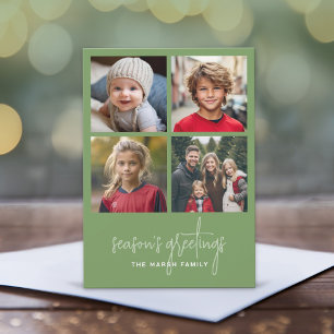 Cartes Pour Fêtes Annuelles 4 Collage photo Mini saison verte de Noël