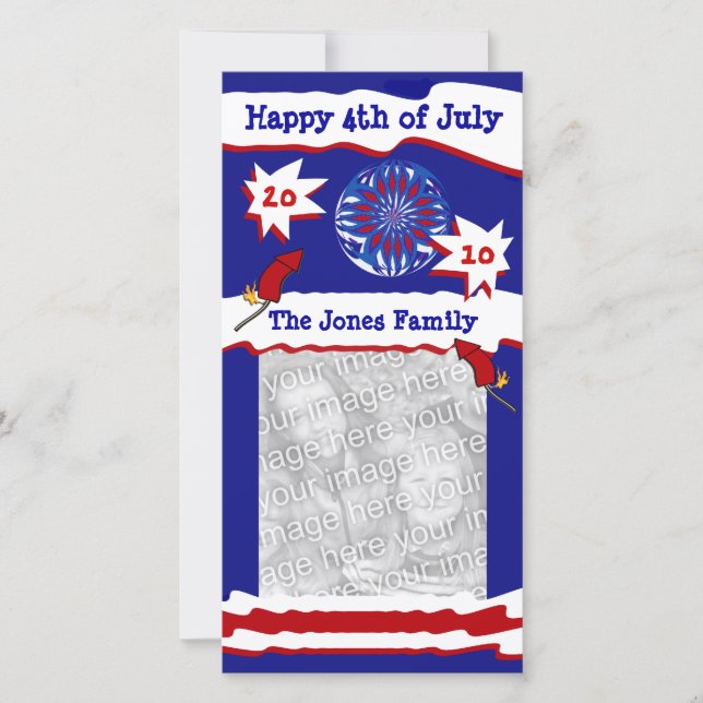 Cartes Pour Fêtes Annuelles 4 juillet (Devant)