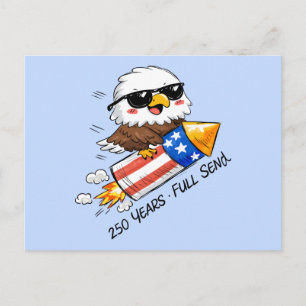 Cartes Pour Fêtes Annuelles 4 juillet, 250 ans Aigle sur pétard