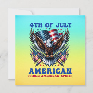 Cartes Pour Fêtes Annuelles 4 juillet American Eagle Sublimation-61001