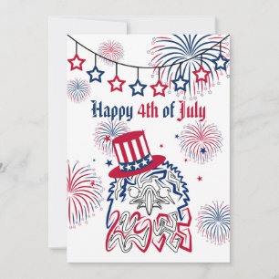 Cartes Pour Fêtes Annuelles 4 juillet Fête de l'Indépendance Aigle américain
