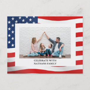 Cartes Pour Fêtes Annuelles 4 juillet Fête de l'Indépendance Rouge Bleu Bleu