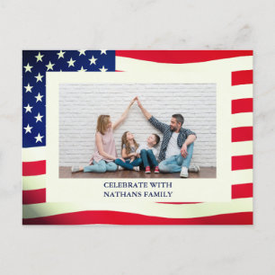 Cartes Pour Fêtes Annuelles 4 juillet Fête de l'Indépendance Rouge Bleu Bleu