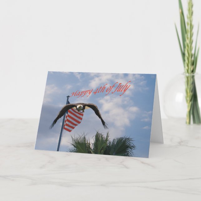 Cartes Pour Fêtes Annuelles 4 juillet heureux (Devant)