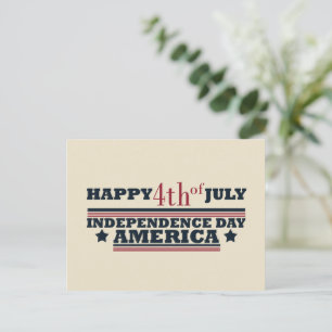 Cartes Pour Fêtes Annuelles 4 juillet heureux