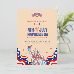 Cartes Pour Fêtes Annuelles 4 juillet heureux Bleu Rouge Bleu Étoiles & Band