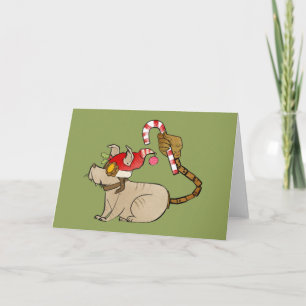 Cartes Pour Fêtes Annuelles 4 petits monstres - logo de vacances de Tesla